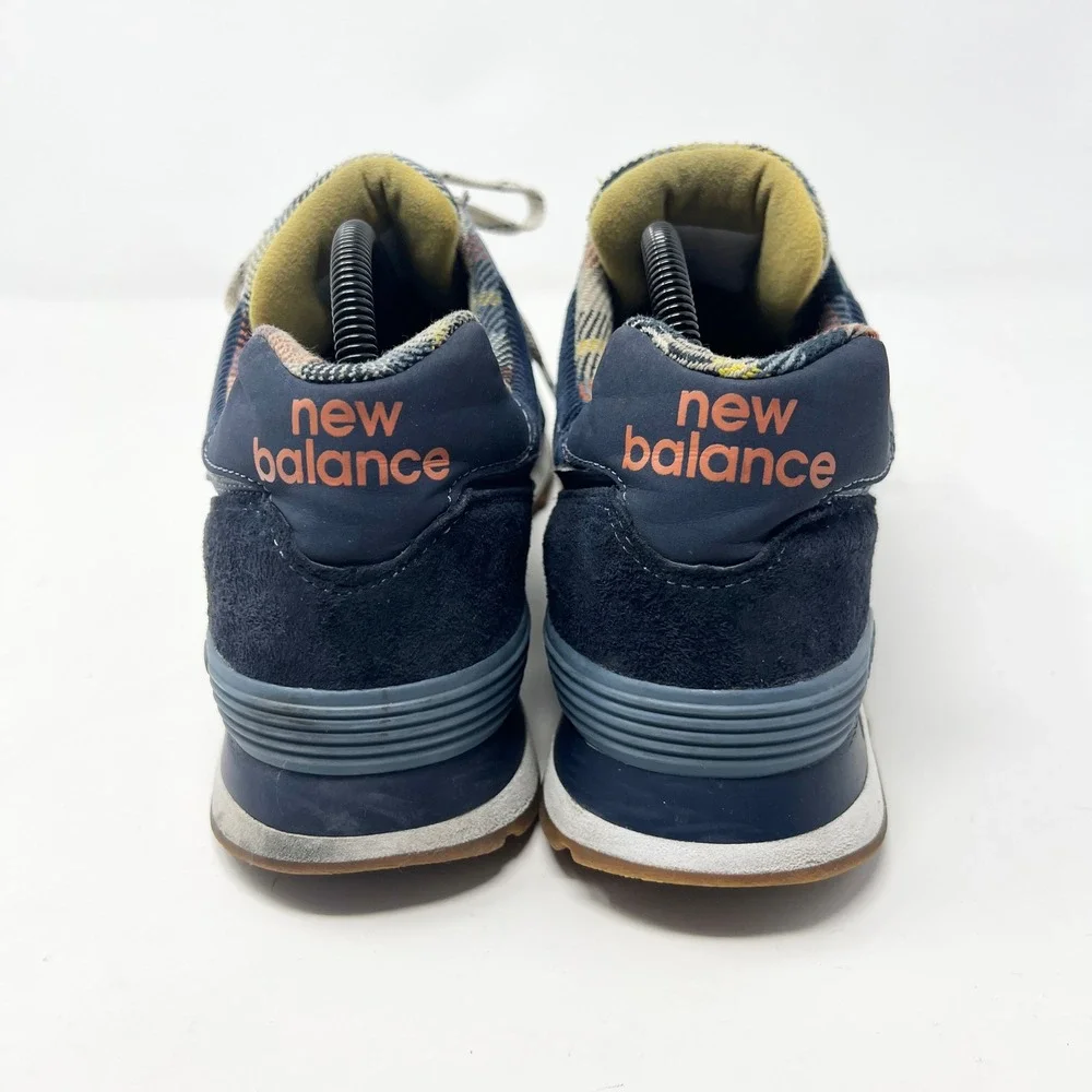 New‎ Balance 574 'Dark Blue Plaid' Mens Size 10 Corduroy Plaid Flannel Sneakers